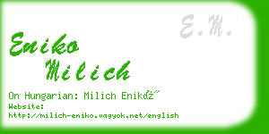 eniko milich business card